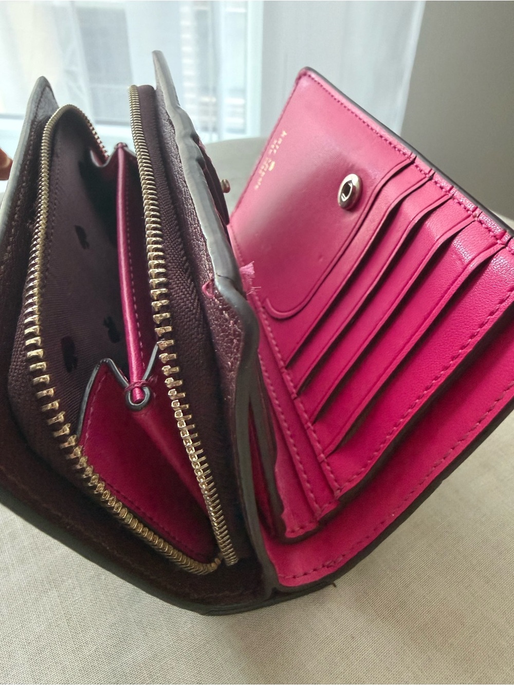 Kate Spade New York Bifold Wallet in Mulberry/Berry - Picture 14 of 17